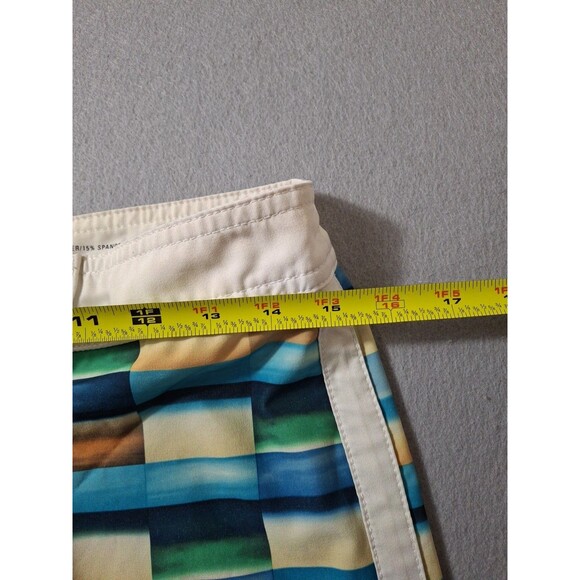 RVCA Danny Fuller Blue Multi Colorblock Unlined Swim Trunks Board Shorts 30 X 9 - Picture 6 of 9